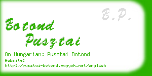 botond pusztai business card